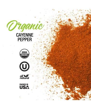 Organic Cayenne Pepper Powder - 1.9 oz French Jar | Gluten-Free Ground Cayenne for Mexican and Indian Cooking | Kosher, Non-GMO, Keto Friendly - Buy Online on GoSupps.com
