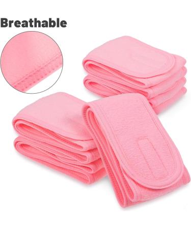 Whaline 4 PCS Pink Spa Headband Set for Sport, Yoga, Shower - Stretch Terry Cloth Hair Band - Buy Online on GoSupps.com