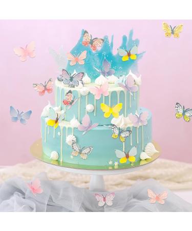 72Pcs Edible Butterflies for Cake Decorating Edible Butterfly Cupcake Toppers Wafer Paper Butterflies for Cakes Colorful Butterfly Cake Topper Small Cake Butterfly Decorations for Birthday Cakes Decor - Buy Online on GoSupps.com