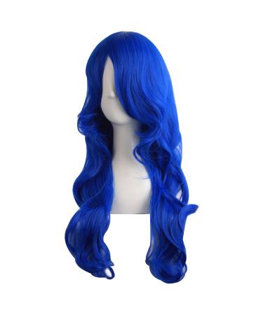 Buy MapofBeauty 24 Navy Blue Curly Wig with Side Bangs - Sexy & Charming Hair Extensions for Glamorous Looks - Buy Online on GoSupps.com