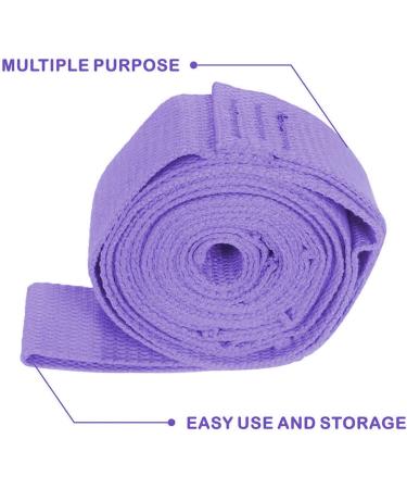 MJIYA Yoga Stretch Exercise Strap with 10 Flexible Loops - Purple - Buy Online on GoSupps.com