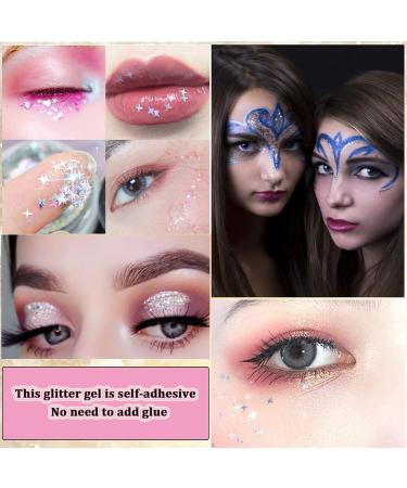 6 Colors Glitter Makeup - Face Body & Hair Sequin for Festivals Parties & Clubs - Buy Online on GoSupps.com