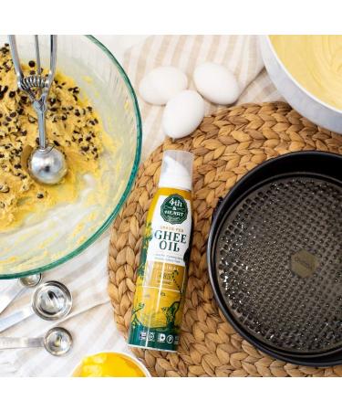 4th & Heart Ghee Oil Cooking Spray - Non-Stick, Keto-Friendly, 5 Oz - Grass-Fed, Avocado & Grapeseed Blend - Buy Online on GoSupps.com