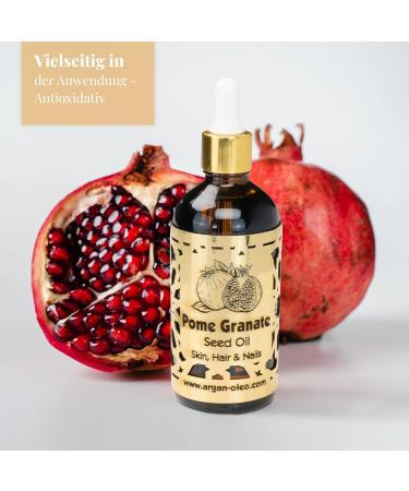 R&M Beauty Organic Pomegranate Kernel Oil - 100ml | Acne & Hair Loss Relief | Natural Face & Skin Care - Buy Online on GoSupps.com