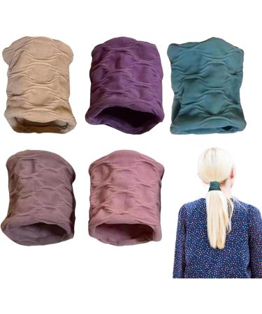 Hair Elastics No Damage Stretch Hair Bobbles Seamless Cotton Headband Rope Ponytail Holder for Women Girl Hair Bands Accessories for Thick or Curly Hair - Buy Online on GoSupps.com