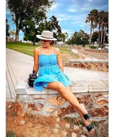 Lanzom Vintage Wide Brim Wool Fedora Jazz Hat - Black Medium - Buy Online on GoSupps.com