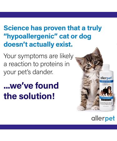 Allerpet Single Solution Dander Remover for Pets with Mitt - Reduce Pet Dander and Allergies - Buy Online on GoSupps.com