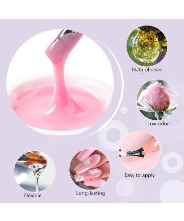 Saviland Build-Up Gel for Geln gel - 3Pcs 30g Clear Pink Nude Hard Gel Set with 100 Nail Shapes & Brush - Ultimate Nail Art Manicure Kit - Buy Online on GoSupps.com