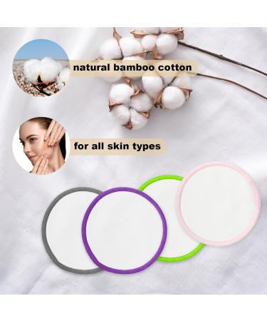 3 Layers Reusable Makeup Remover Pads 20Pcs Cotton Wool Pads with Laundry Bag - Eco-Friendly Bamboo Face Pads for All Skin Types - Buy Online on GoSupps.com