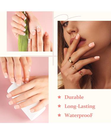 LIARTY French Short Fake Nails 140 Pcs - 14 Sizes White Acrylic Press on Nails for Women - Buy Online on GoSupps.com