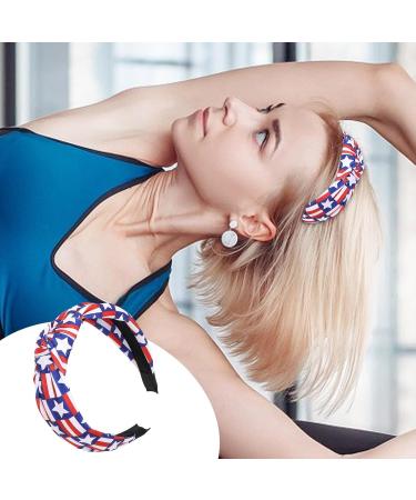 4th of July Headband | 4th of July Patriotic Hair Hoop | Soft Hair Decorations for Yoga Workout Makeup Housework Beach - Buy Online on GoSupps.com
