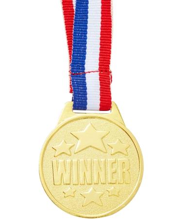 Juvale 24 Pack Gold 1.5 Winner Medals with Neck Ribbon - Perfect for Sports Tournaments and Competitions - Buy Online on GoSupps.com