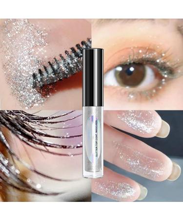 Diamond Glitter Mascara Topper Waterproof Shimmer Colored Mascara Long Lasting Lengthening Lash Makeup for Party Wedding (1PCS) - Buy Online on GoSupps.com