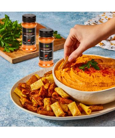 Kiva Gourmet Smoked Ghost Chili Pepper Powder - Non GMO, Vegan, Fair Trade - Buy Online on GoSupps.com