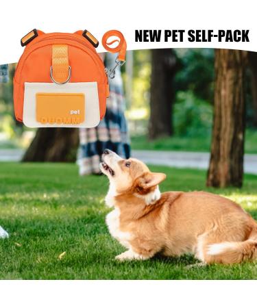 Zonewd Dog Hiking Backpack | Waterproof School Bag for Puppies | Double D-Ring Design for Samoyede & Golden Retriever - Orange - Buy Online on GoSupps.com
