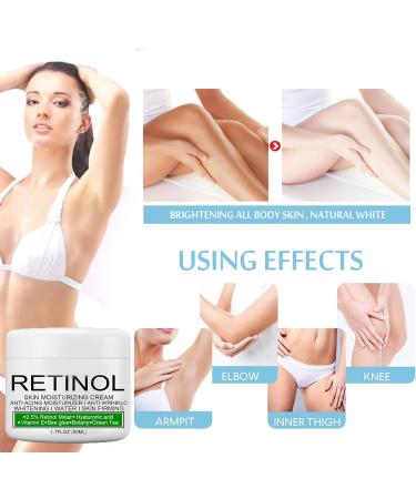 Retinol Skin Lightening Cream Dark Spot Remover Skin Bleaching Cream With Vitamin E Whitening Cream For Asian Skin Skin Lightening Cream For Dark Skin Even Skin Tone & Nourishing Dull Skin-50ML - Buy Online on GoSupps.com