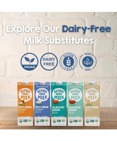 Organic Almond Milk Original - Dairy-Free Vegan Friendly, Non-GMO Certified - 33.8 Fl Oz (Pack of 6) - Buy Online on GoSupps.com