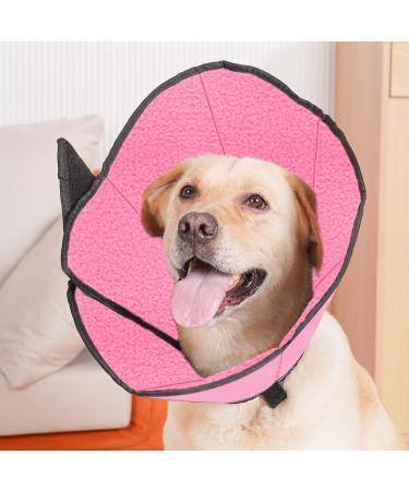 Soft Adjustable Dog Collar - Leak Protection Ruff Breathable Elizabethane Light Pink XL - Recyclable Neck Band for Pets - Buy Online on GoSupps.com