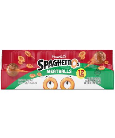SpaghettiOs Canned Pasta with Meatballs  Healthy Snack for Kids and Adults  15.6 OZ Can (Pack of 12) 15.6 Ounce (Pack of 12) - Buy Online on GoSupps.com