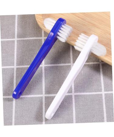 Homsfou 4-Piece Hygiene Prosthesis Cleaner - Two-Colored Toothbrush for False Teeth & Dentures Care - Buy Online on GoSupps.com