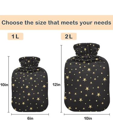 NAANLE Hot Water Bottle with Cover | 2L Large Warm Steadel for Bed | Heat & Cold Therapy | Pain Relief & Hand Foot Warmer - Buy Online on GoSupps.com