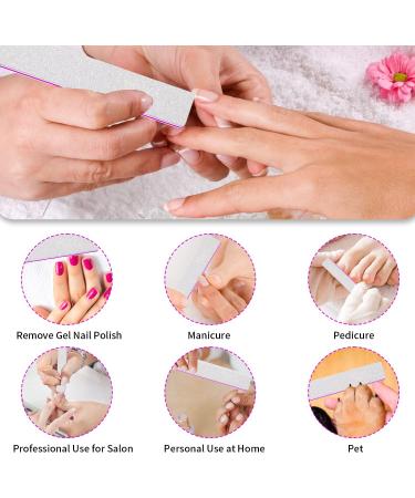 Professional 80/80 Grit Nail Files - Double Sided Emery Board for Acrylic and Gel Nails - Coarse Nail File for Home and Salon Use - 50pcs - Buy Online on GoSupps.com