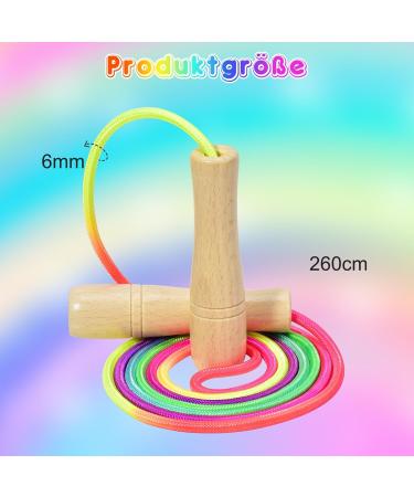 Buy Donluhu Premium Adjustable Jumping Rope for Kids - 260cm Cotton Rope & Wooden Handle - Perfect Fitness Gift for Boys and Girls - Buy Online on GoSupps.com