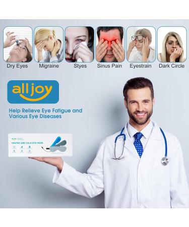 Heated Eye Mask for Dry Eyes - ALLJOY Cold & Warm Compress | Sleep Mask for Stye Blepharitis & Puffy Eyes - 3 Temperatures & Timers for Home Office & Travel - Buy Online on GoSupps.com
