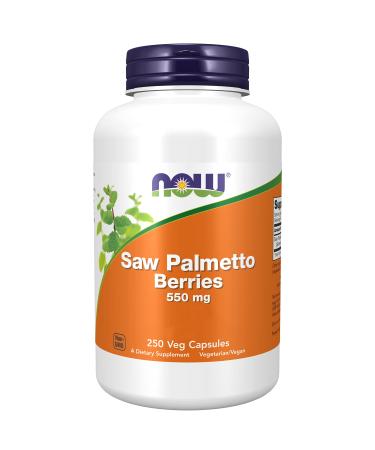 Now foods Saw Palmetto Berries (saw palm) 550 mg 250 vegan capsules laboratory tests plant -free gluten -free soybrei vegetarian 178.65 g (1 Pack) 178.65