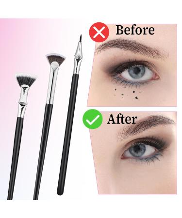 3PCS Folding Lash Brush Set - Multifunctional Scalloped Fan Shape for Clump-Free Eyelashes | Eyelash Comb & Separator Tool for Perfect Lashes - Buy Online on GoSupps.com