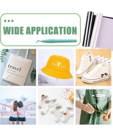 HTVRONT 12x25ft White & Black Heat Transfer Vinyl Rolls for Shirts - Easy to Cut & Weed - Iron On Vinyl for Heat Vinyl Design - Buy Online on GoSupps.com