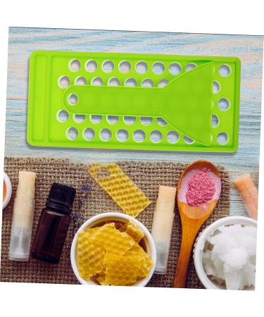 Housoutil 3pcs Lipstick Filling Mold Set - Cosmetic Spatula & Green Molds (25x11cm) for DIY Lipstick Making - Buy Online on GoSupps.com