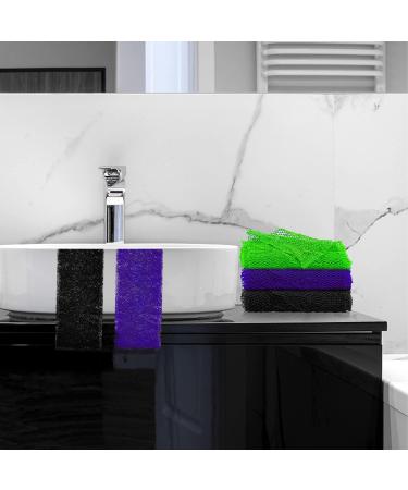 African Net Soft Bath Sponge Set for Exfoliating and Smoothing Skin - 3 Piece Back Scrubber & Long Shower Net for Daily Use - Buy Online on GoSupps.com