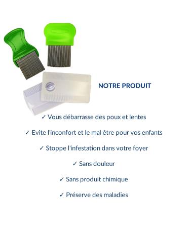 Lieskamm Extra Fine Children's Lice Comb - Stainless Steel & Plastic Effective Flea & Lice Removal - Buy Online on GoSupps.com