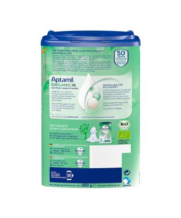 Aptamil Organic PRE Infant Milk Powder 800g | DHA Lactose Only Palm Oil Free | Baby Food from Birth - Buy Online on GoSupps.com
