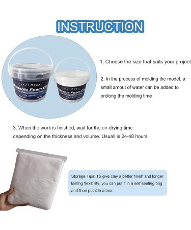 500g Black Foam Clay for Lightweight Sculpting and Cosplay Costumes - Air Dry Moldable Craft Foam - Buy Online on GoSupps.com