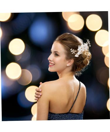 Minkissy Bridal Hair Clips | Gold Pearl Wedding Hair Comb | Crystal Hair Side Ridge Clip for Brides & Bridesmaids - Buy Online on GoSupps.com