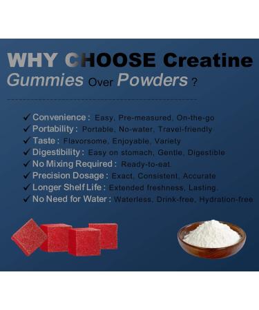 120 Vegan Creatine Monohydrate Gummies - Sugar-Free & Tasty Chewables for Muscle Growth Recovery & Performance (Raspberry) - Men & Women - Buy Online on GoSupps.com
