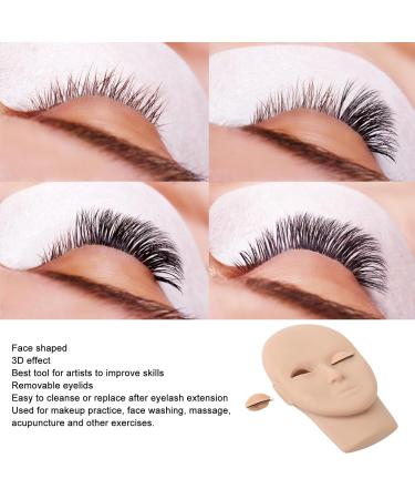 3D Face Eyelash Extension Practice Model | Removable Eyelids Makeup Training Tool - International Shipping - Buy Online on GoSupps.com