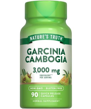 Nature's Truth Garcinia Cambogia 3 000mg | 90 Pills | Plus Chromium Picolinate | Non-GMO and Gluten Free Supplement