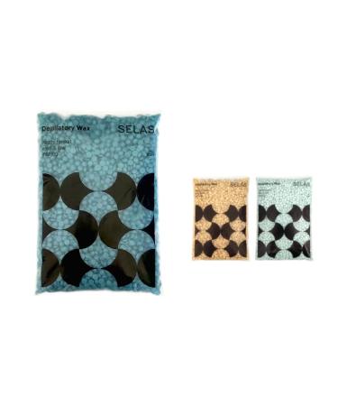 Buy SELAS Blue Depilatory Wax Pearls 800g Aloe Vera Gold & Blue Options | Band-Free Waxing for Smooth Skin - Buy Online on GoSupps.com