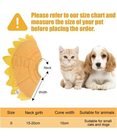 Adjustable Soft Neck Ruff Cat Collars - 2 Pack Sunflower Design | Anti-Losing & Comfortable for Cats (S) - Buy Online on GoSupps.com