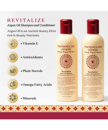 Revitalize Argan Shampoo & Conditioner Set for Women | Antioxidant-Enriched Hair Treatments | Suitable for All Skin Types | 805 fl oz - Shop Now - Buy Online on GoSupps.com