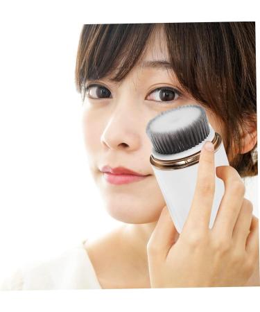 Angoily Electric Facial Brush Electric Face Scrubber Electric Face Brush Face Scrubber for Women Rubber Face Scrubber Face Brush Exfoliator Face Washer Cleaner Soft Fur Silica Gel White - Buy Online on GoSupps.com