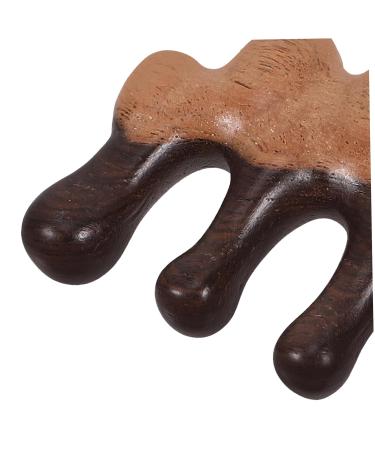 Wooden Massage Comb for Scalp - Wide Tooth Hair Comb for Relaxation & Wellness | Healeved | 10.00x5.50x2.00cm - Buy Online on GoSupps.com