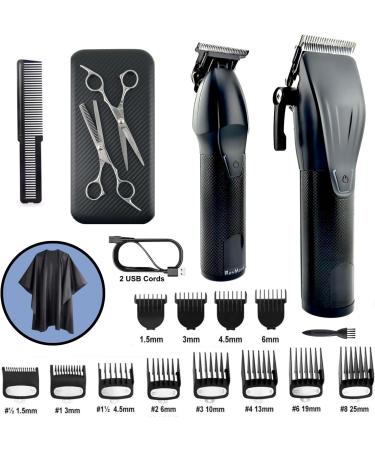 Multi-Speed Clipper Set | 20-Piece Men's Grooming Kit | T-Blade King Clipper & Rechargeable Hair Trimmers | Metal Grip & Carbon Steel Blades - Buy Online on GoSupps.com
