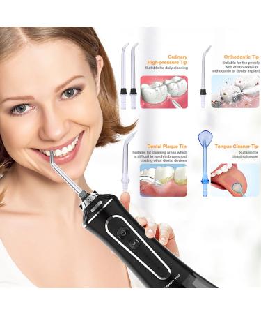 Oral Irrigator Test Winner 2024 | Cordless 300ML IPX7 Water Flosser for Home & Travel | Best for Braces & Bridges - New Black - Buy Online on GoSupps.com