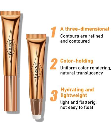 Vesaneae Contouring Stick Beauty Wand Contouring Face Blush Liquid Stick Contouring Makeup Bronzer Stick Liquid Glitter Face Highlighter Stick With Cushion Applicator Highlighter - Buy Online on GoSupps.com