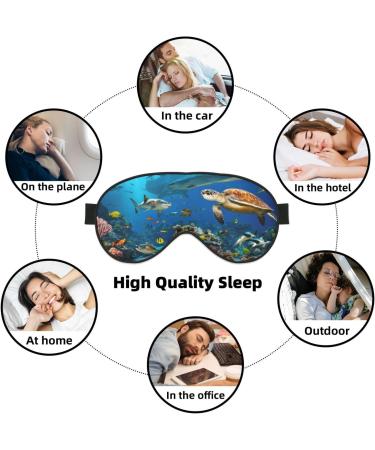 Sea Turtles Print Double-Sided Eye Mask Soft and Light Blocking for Enhancing Sleep Quality - Buy Online on GoSupps.com