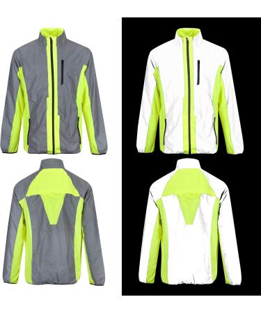 BTR Reflective Running & Cycling Jacket for Men - High Visibility L Yellow | Ideal for Safety & Comfort - Buy Online on GoSupps.com